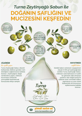 TURNA ZEYTİNYAĞLI SABUN 150 GR X 10 ADET - 2